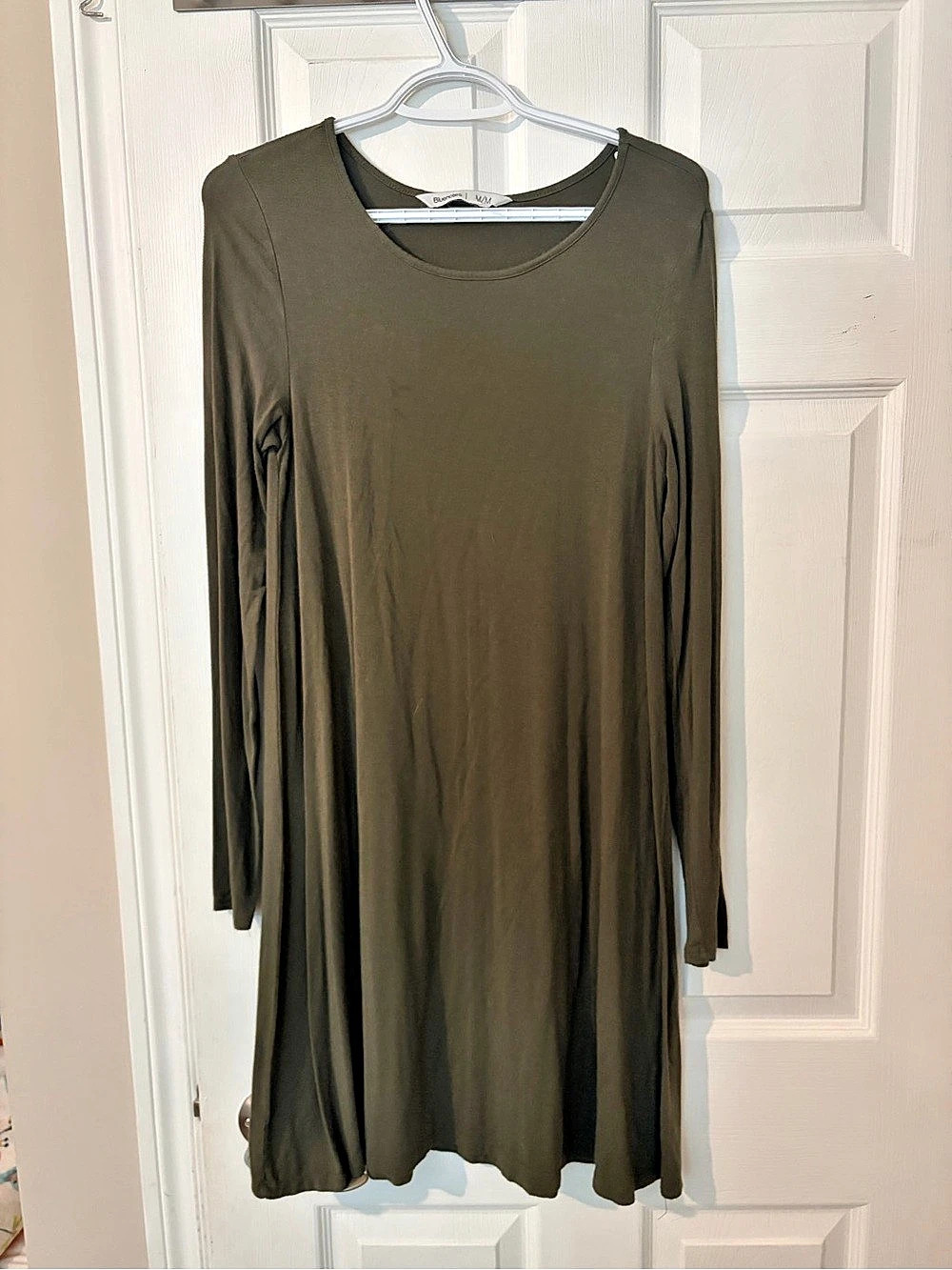 Bluenotes Long Sleeve Maxi Dress in Green Size Medium